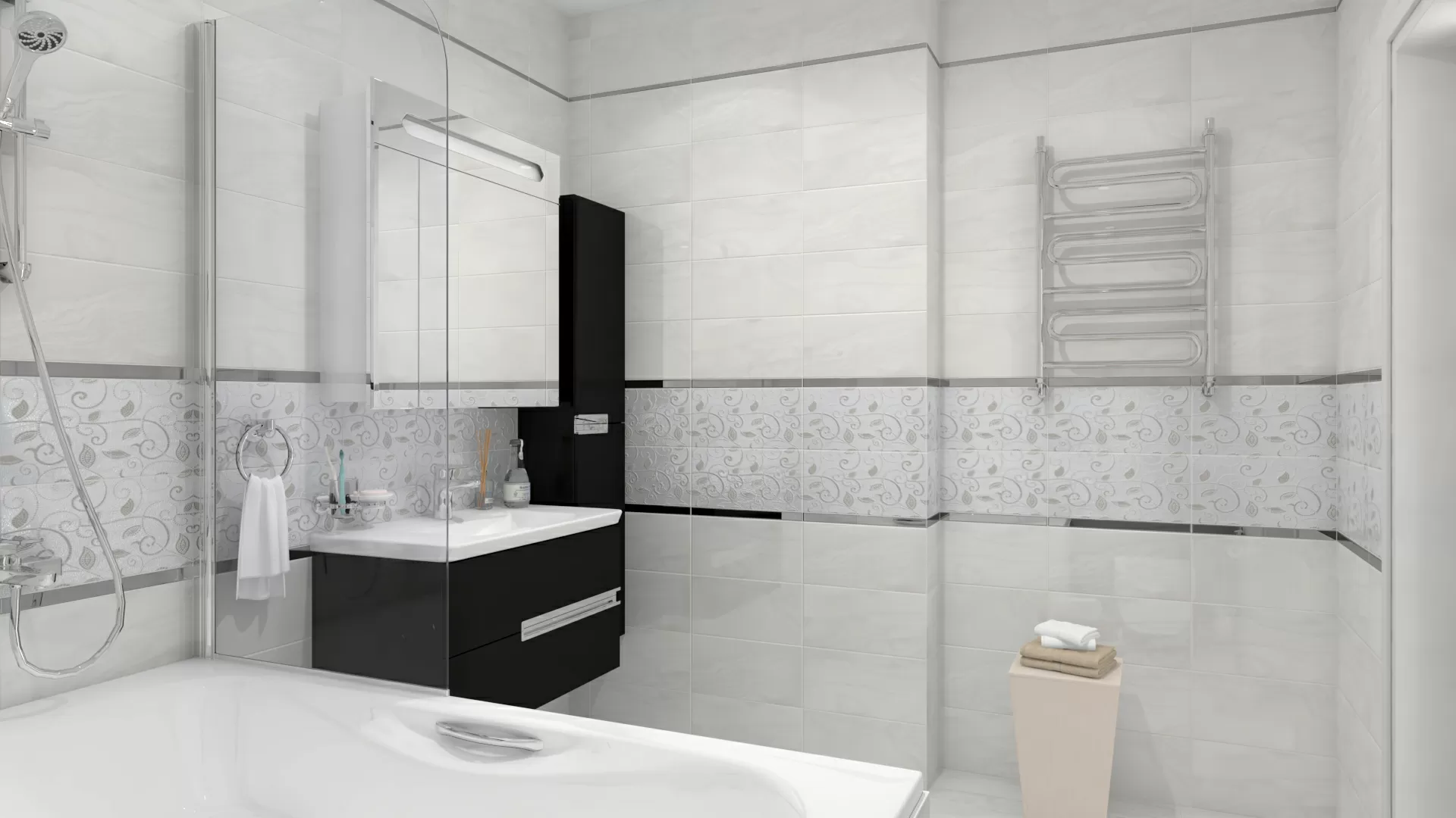 Керамогранит Frame белый 40х40