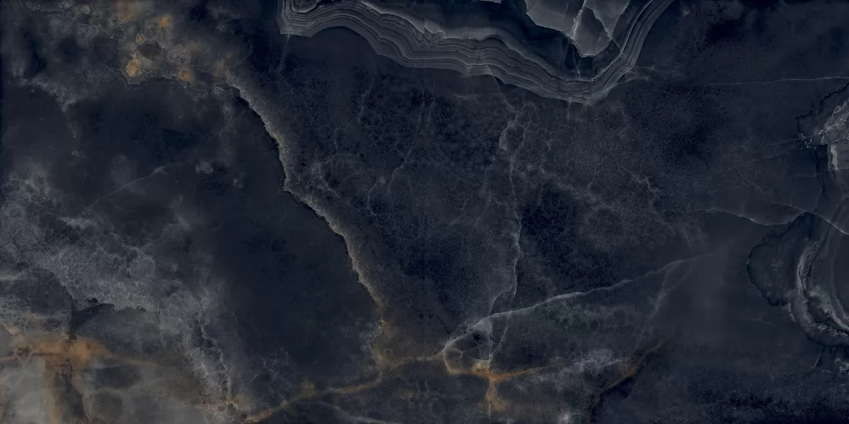 Керамогранит Interstellar Black чёрный полированный 80х160