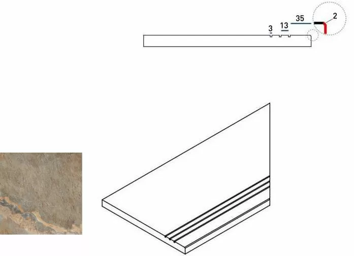 Керамогранит 620090000222 DARK BORDO GRIP DX 30x60