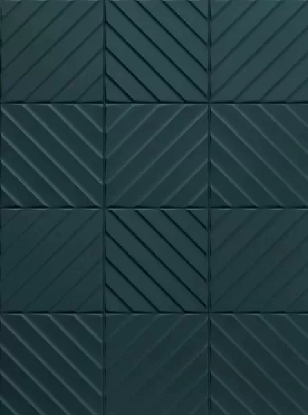 Керамогранит E065 4D Diagonal Deep Blue 20х20