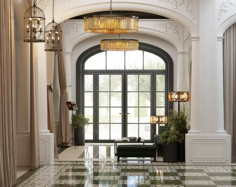 Керамогранит SG593422R Риальто Нобиле зелёный тёмный лаппатированный обрезной 119,5x238,5x0,9