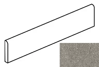 Керамогранит K-2082/MR/p01 Плинтус Gradient Серый 76x600x9