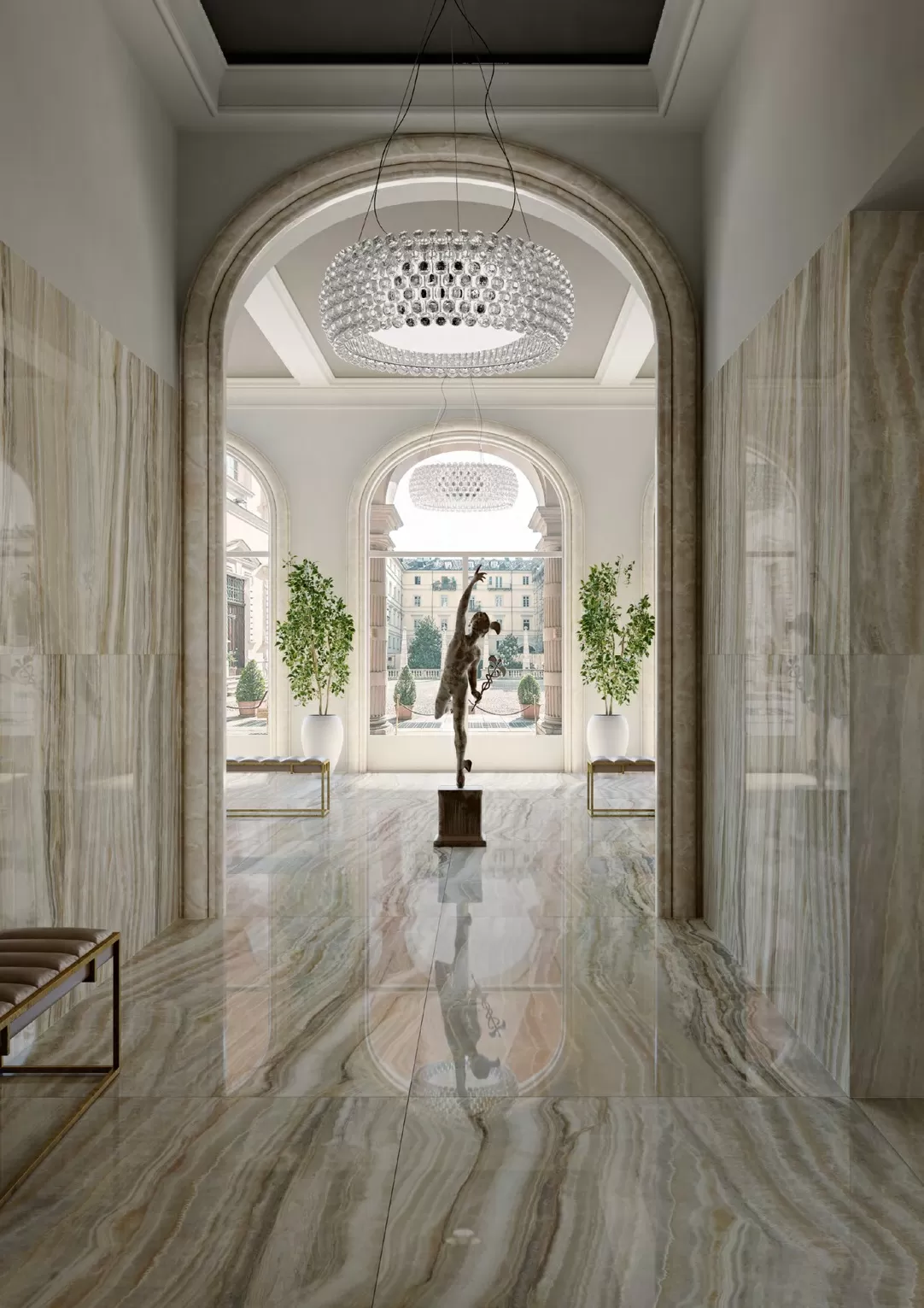 Керамогранит SG595222R Ониче зелёный светлый лаппатированный обрезной 119,5x238,5x0,9