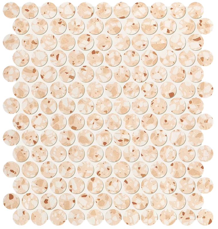Мозаика fRUC Glim Gemme Rosa Round Mosaico Matt 29,5х32,5