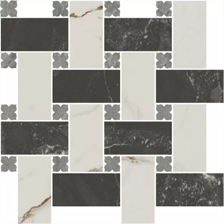 Керамогранит ID163 Декор Риальто 3 наборный матовый 43,5x43,5x0,9