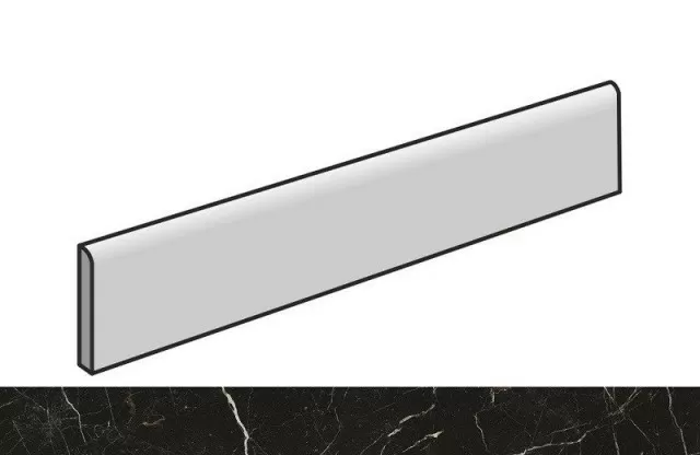 Керамогранит 610130004654 Allure Imperial Black Battiscopa/Аллюр Империал Блэк Плинтус 7.2X80