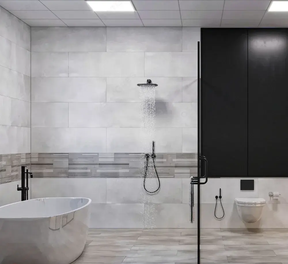 Керамогранит Espana Nero Decore Carving Slim 40x120