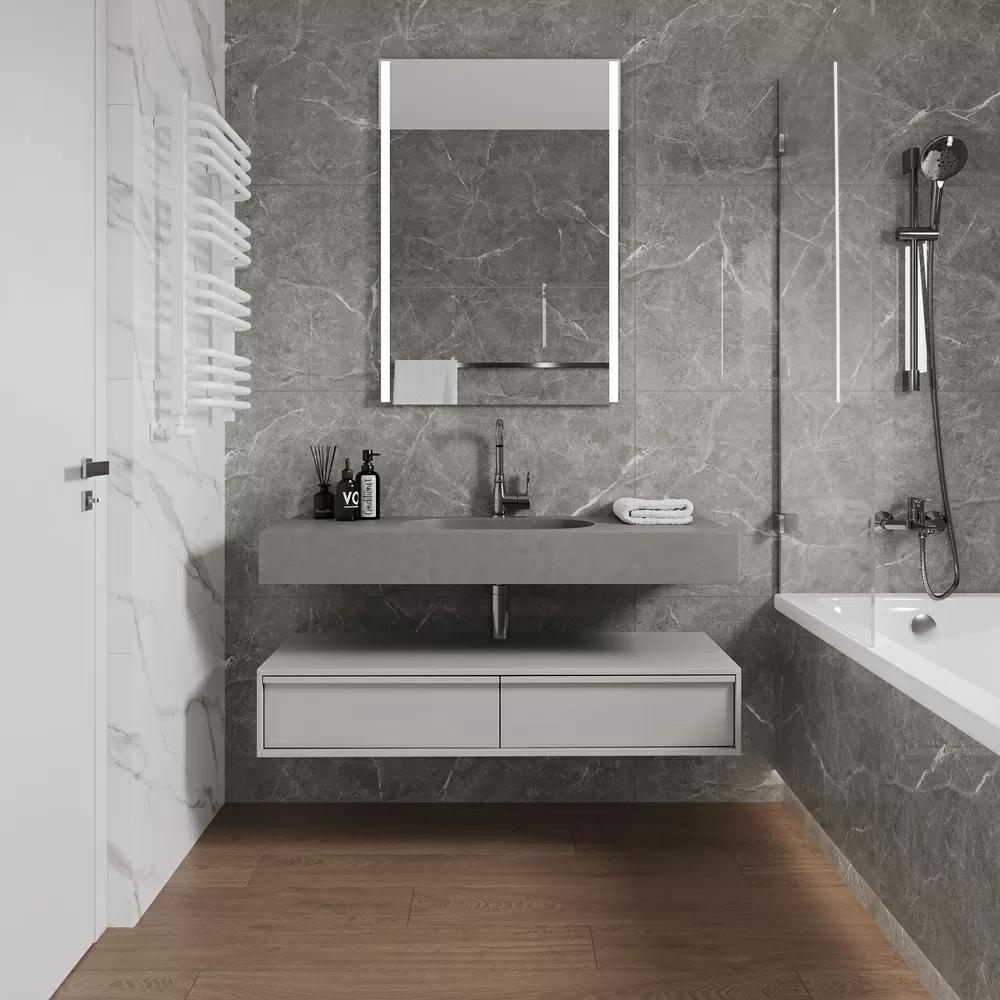 Керамогранит Stone Cool Grey Серый Полированный 60х120
