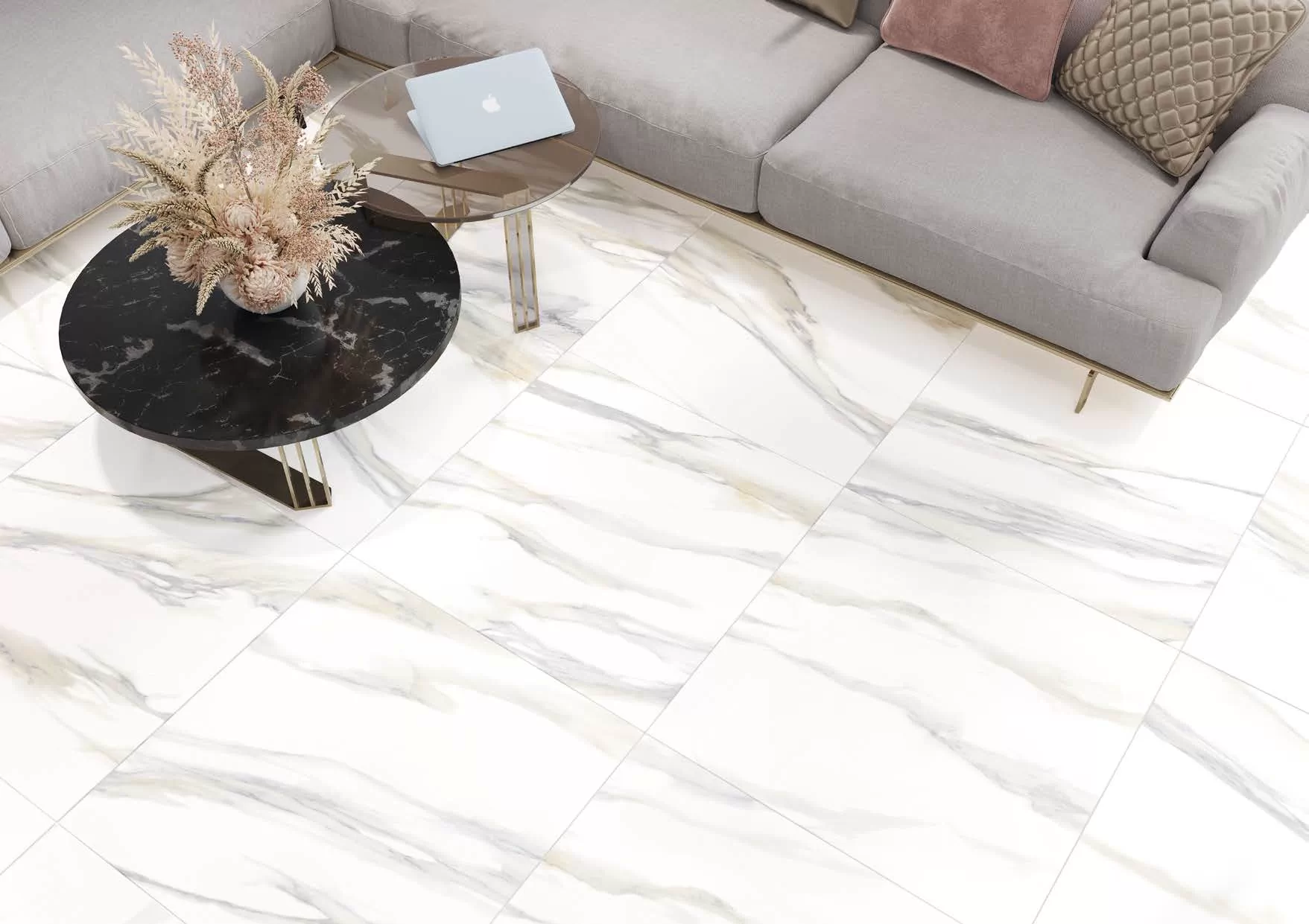 Керамогранит GP40STA11R Statuario Gold матовый 600x600x9,5