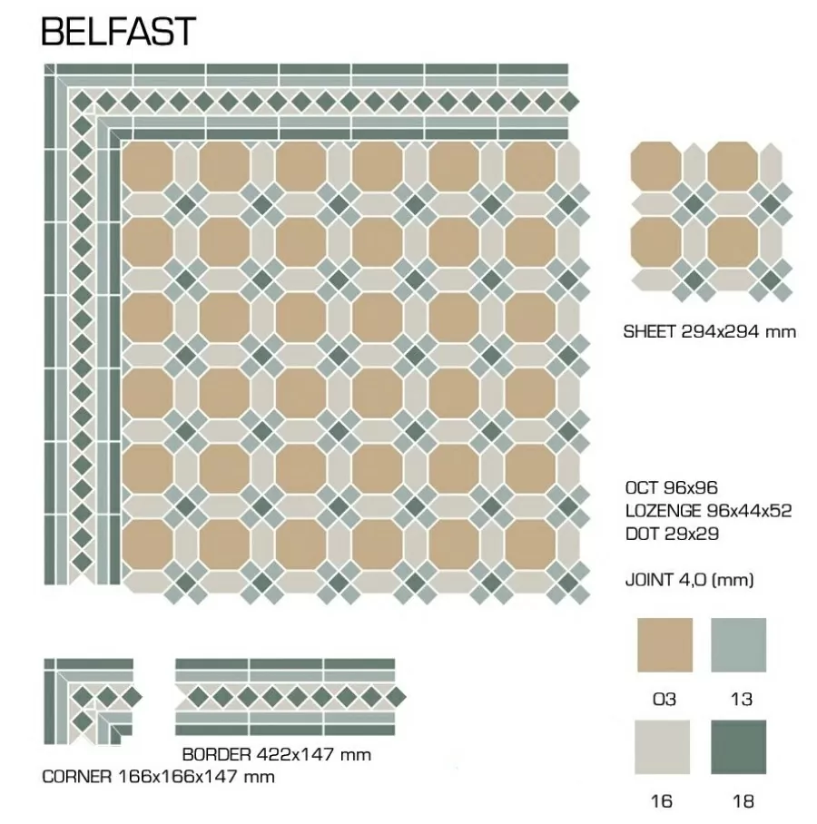 Керамогранит BELF294 Belfast 29.4*29.4