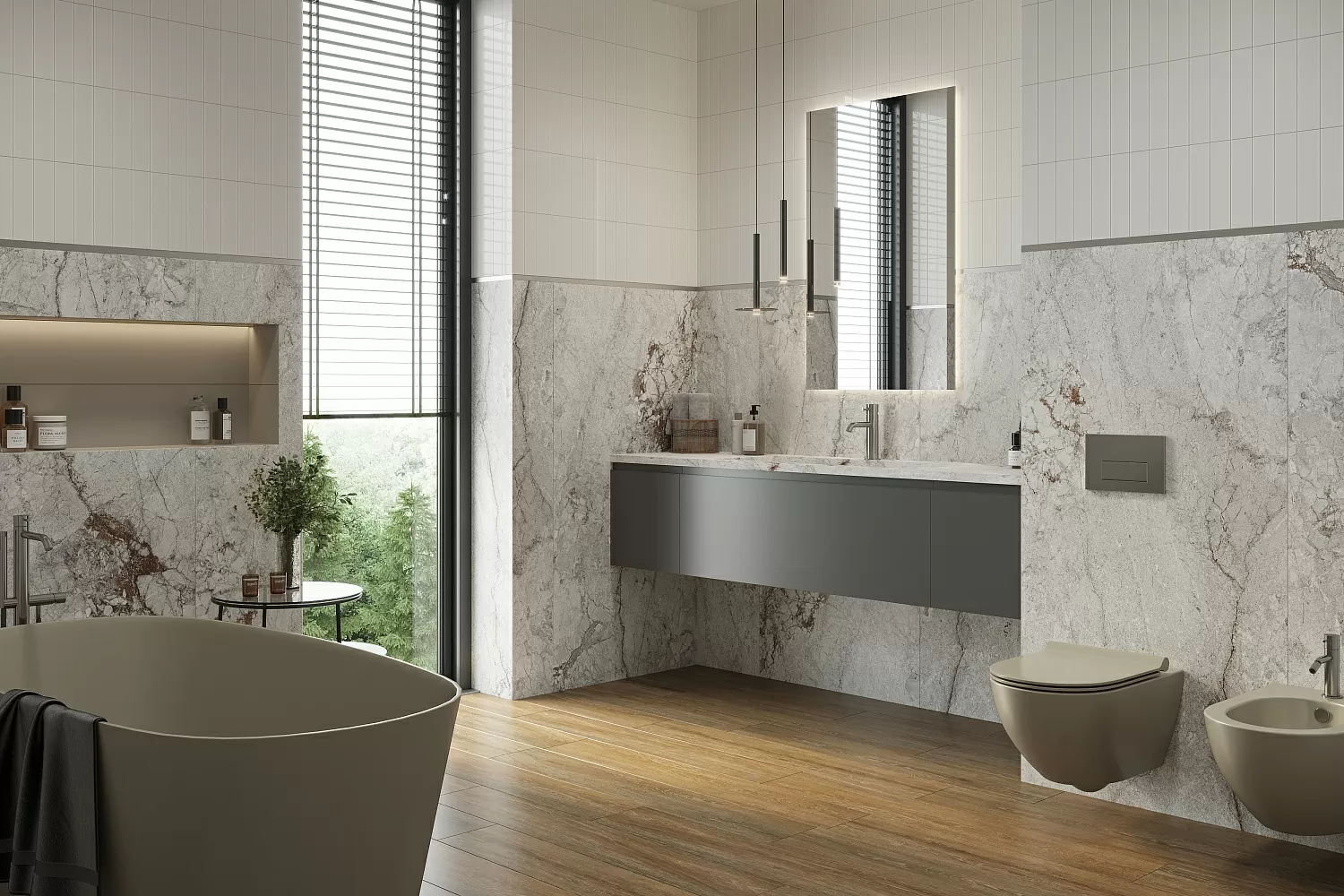 Керамогранит FR01 Forest Amber неполированный 19,4х120