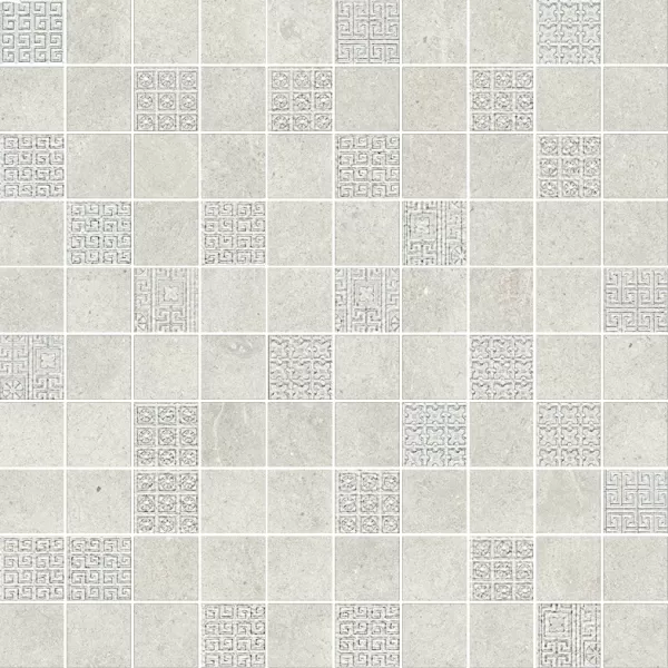 Керамогранит 261210 GREEK MOSAICI T100 DECORATO BIANCO 40x40