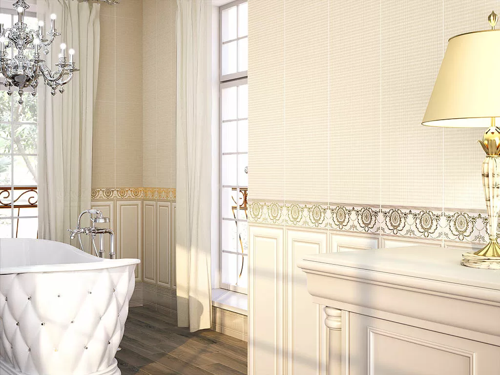 Плитка Loire Moldura Candes Ivory 5x25