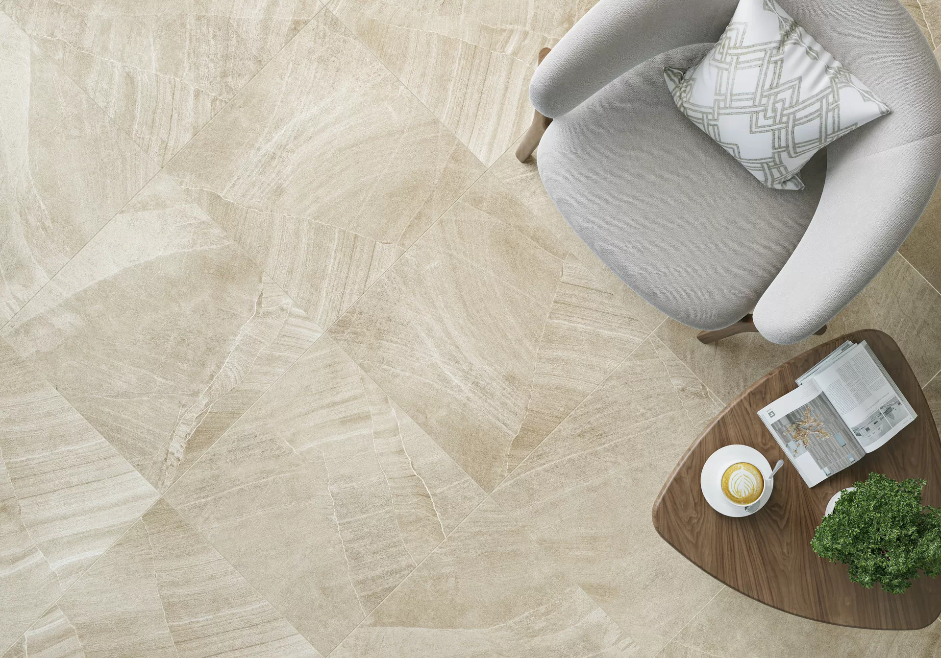 Керамогранит D60202M Rock Sand карвинг 600x600x9.5