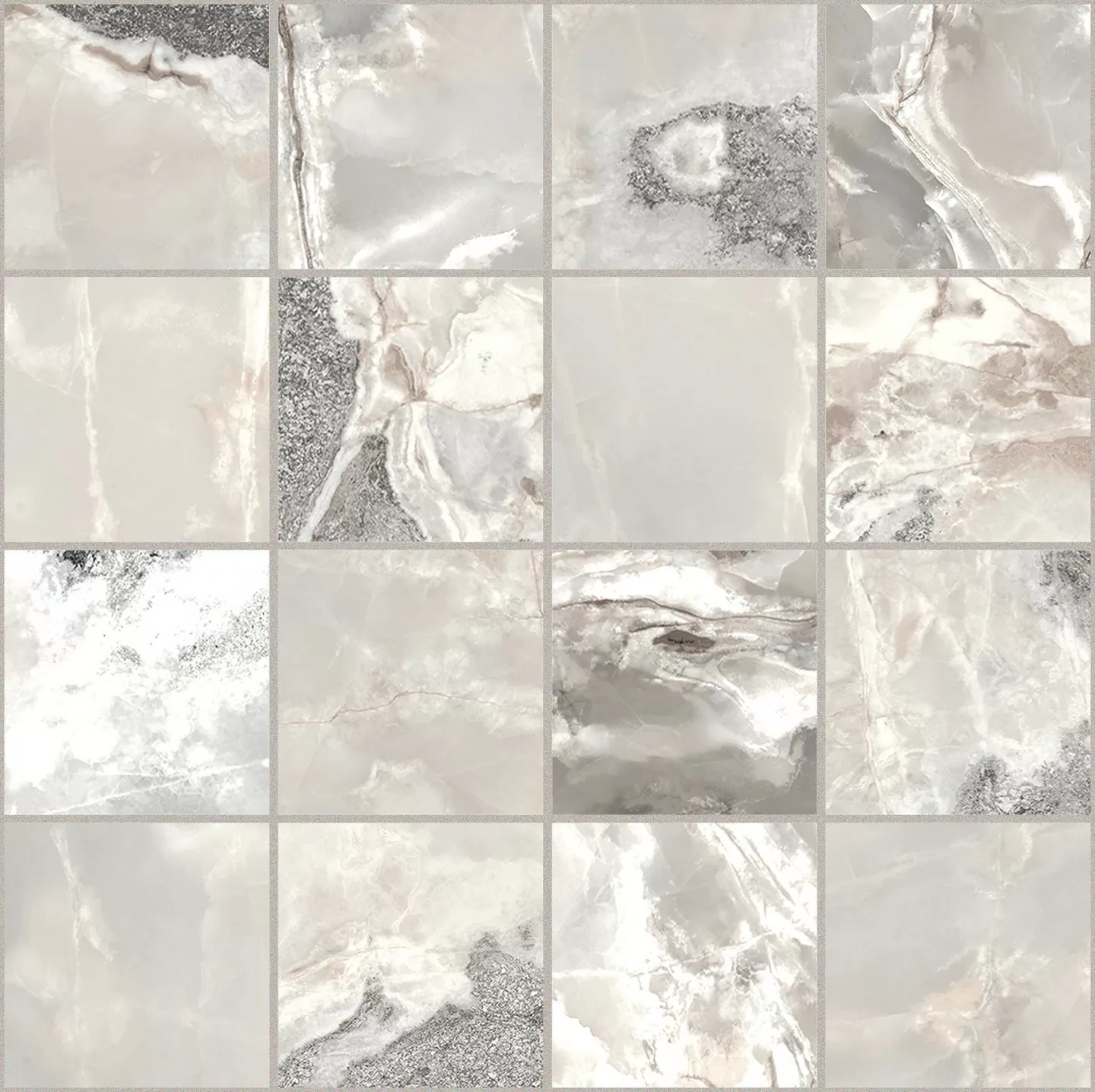 Мозаика 767699 Onyx&More Silver Blend Satin Mosaico 6mm 7,5x7,5 30x30