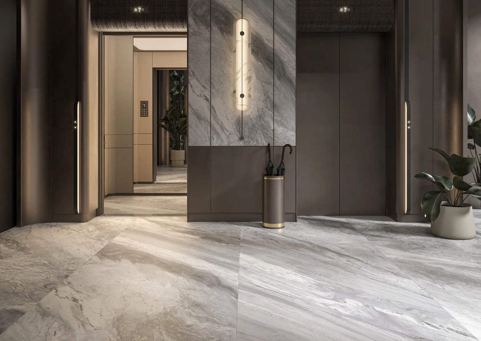 Керамогранит SG074902R Нестос серый светлый лаппатированный обрезной 119,5x320x1,1