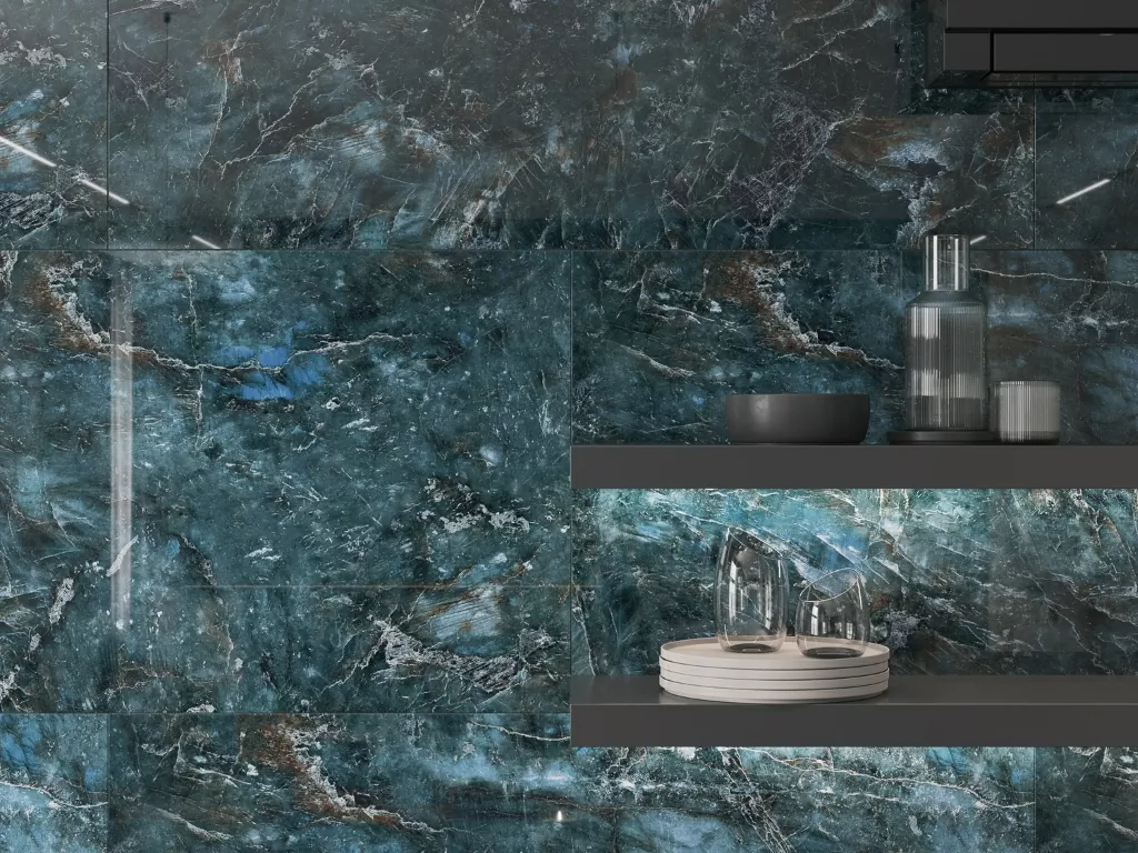 Керамогранит 17438 Inverno полированный HG синий ректификат 60x120