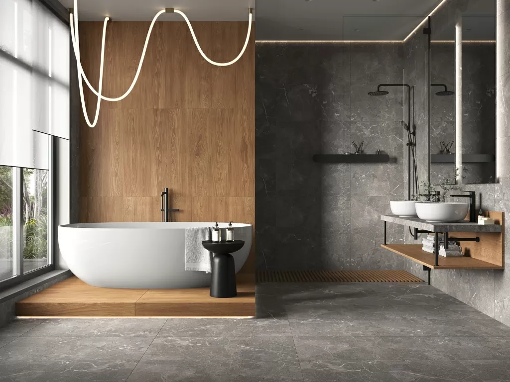 Керамогранит 17699 Sherbrooke бежевый ректификат 44.8х89.8