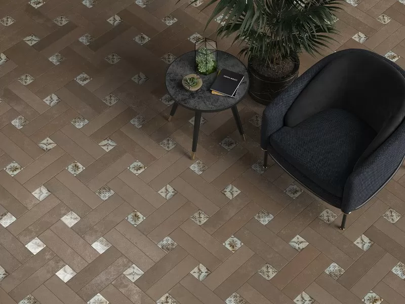 Керамогранит SG403800N Довиль коричневый тёмный матовый 9.9x40.2