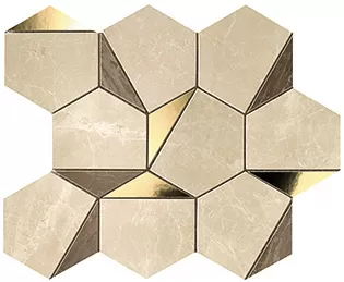 Плитка 9EHS Marvel Gold Hex Sable-Brown 25.1x29