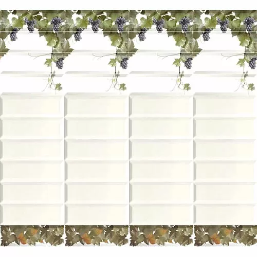Плитка Decor Cen. Hojas Crema 10x30