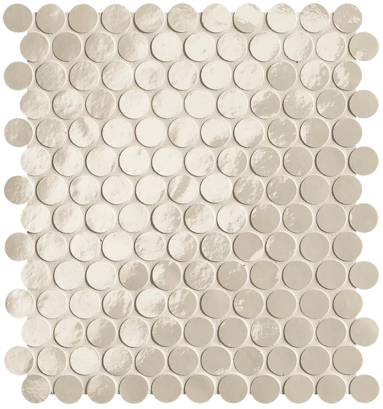 Мозаика fROF Glim Avorio Round Mosaico Brillante 29,5x32,5