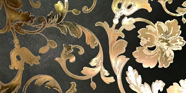 Керамогранит 262690 PANNELLO BAROCCO NERO/ORO MIX 39x78