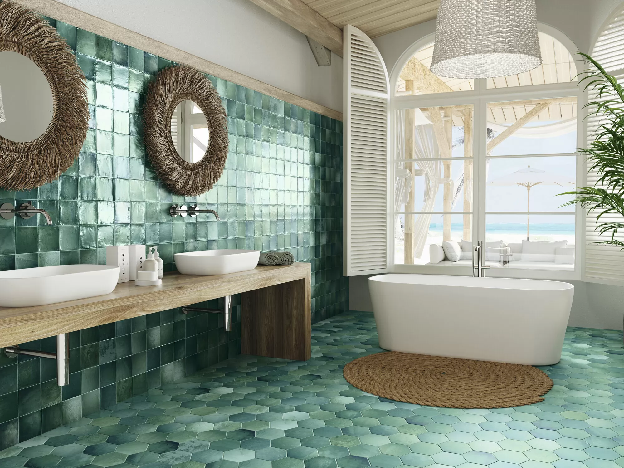 Плитка A040967 Areca Olive Green Mix 12.4x12.4