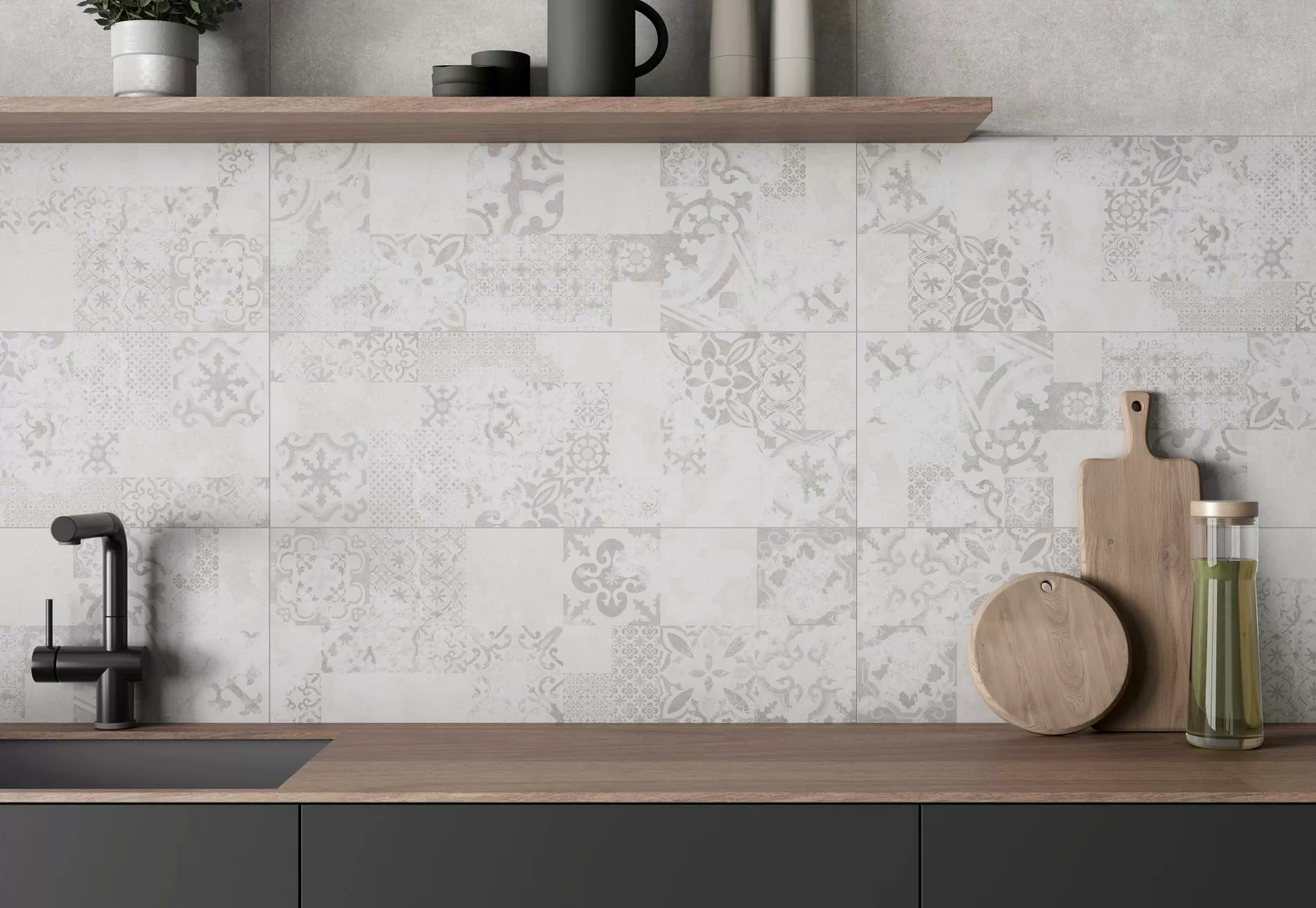 Плитка Odeon Blanco Relief Rec 30x90
