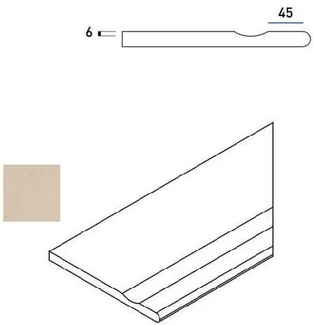 Керамогранит 620090000397 Magnesio Bordo Svasato Round DX 30x60