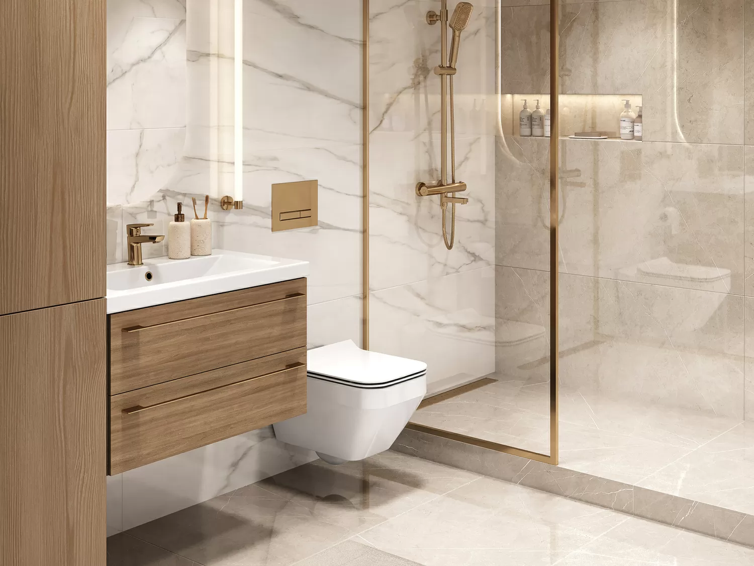 Керамогранит 17130 Light Marquina полированный бежевый ректификат 60x120