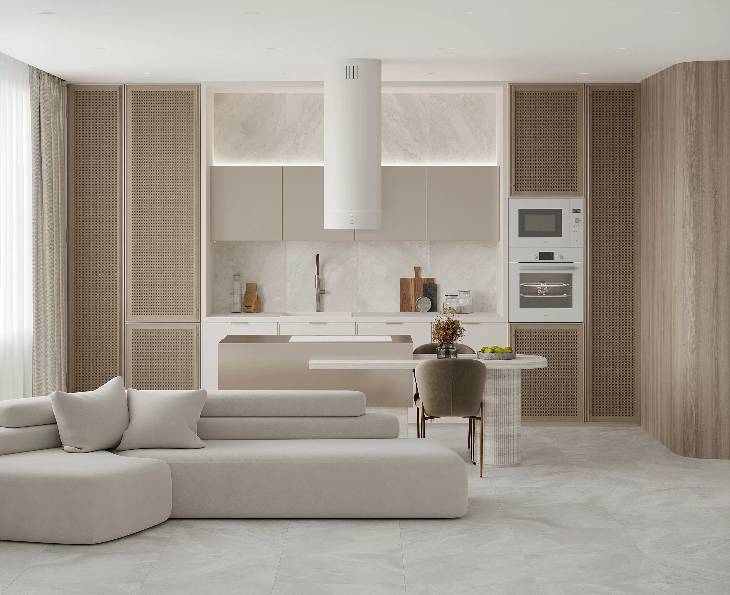 Керамогранит Titan White Cтруктурный 60х60