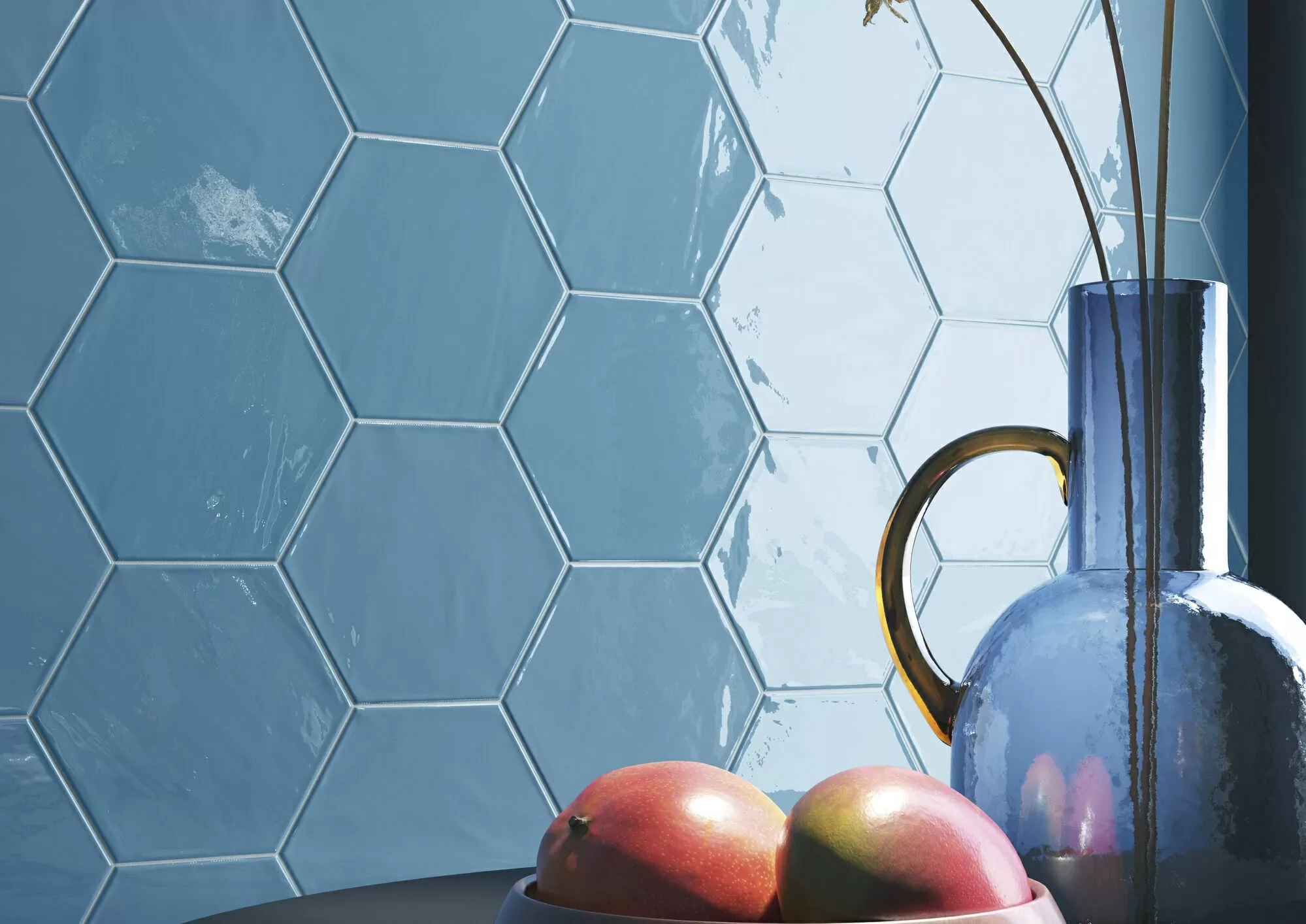 Плитка Kane Hexagon Sky 16x18