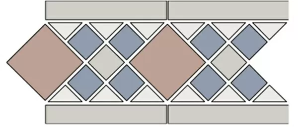 Керамогранит Бордюр Лия (01/02/08/05) 14.1x27.7