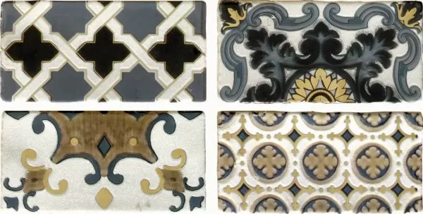 Плитка Conjunto Arezzo Oro (компл из 4-х шт) 7.5x15