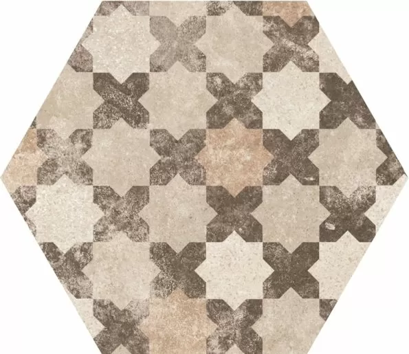 Керамогранит 22098 Hexatile Cement Garden Sand 17,5x20 (17 видов паттерна)