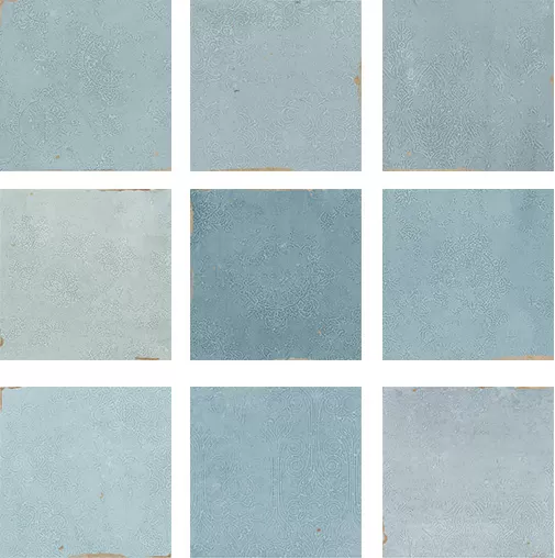 Плитка 111363 ZELLIGE DECOR AQUA 12.5x12.5