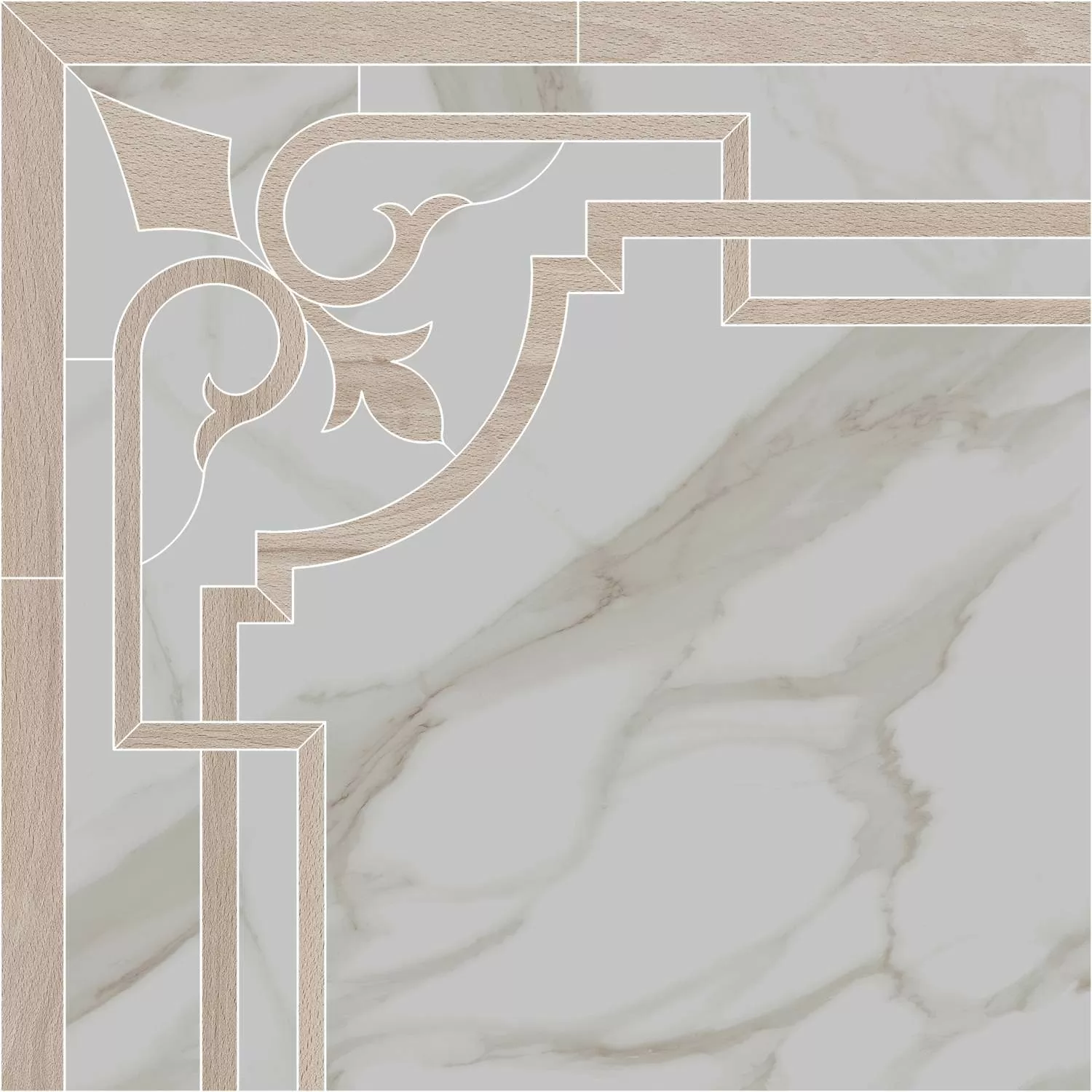 Керамогранит ID117T Декор Карелли наборный 60x60x0,9