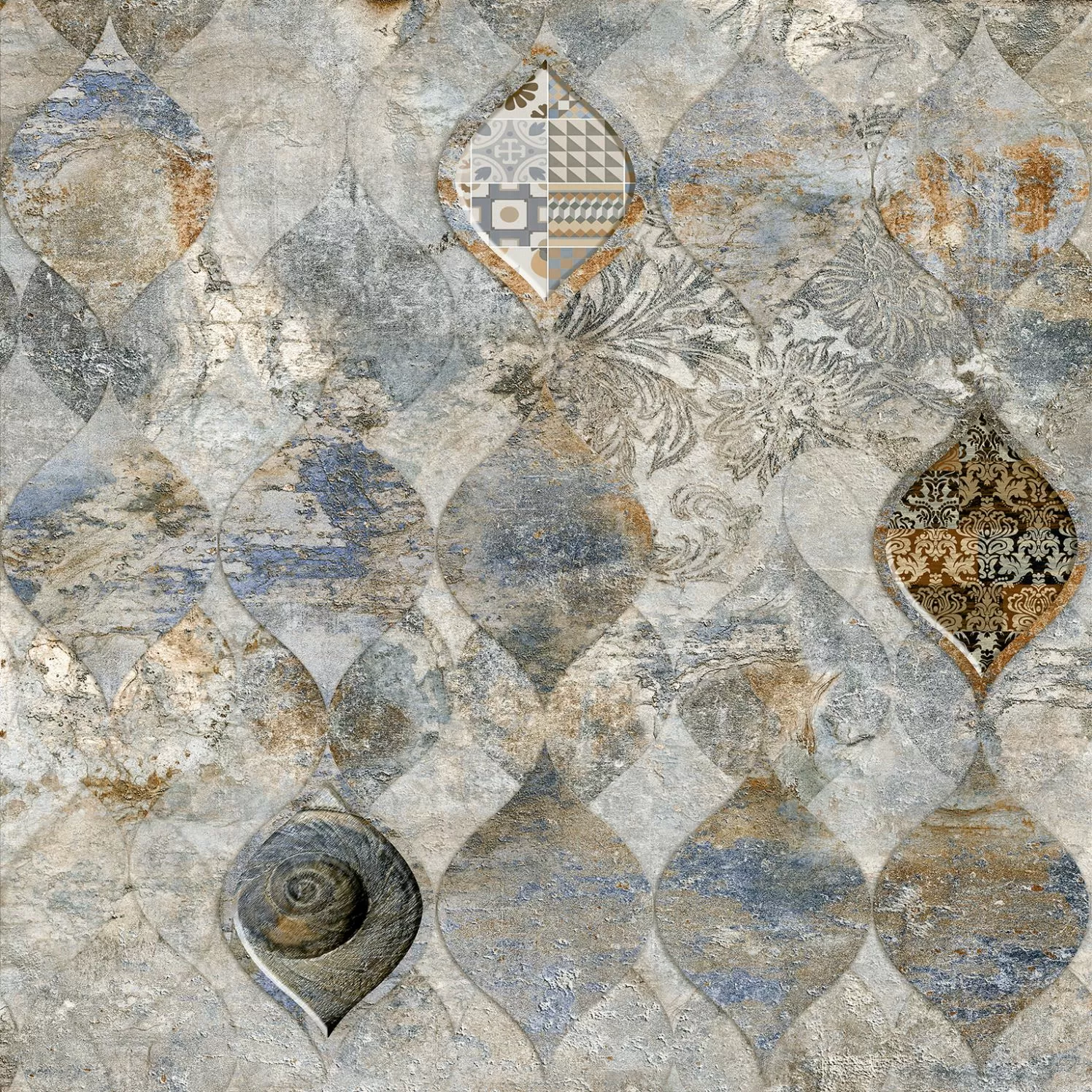 Керамогранит abs1766 Santorini Mix 60.8x60.8