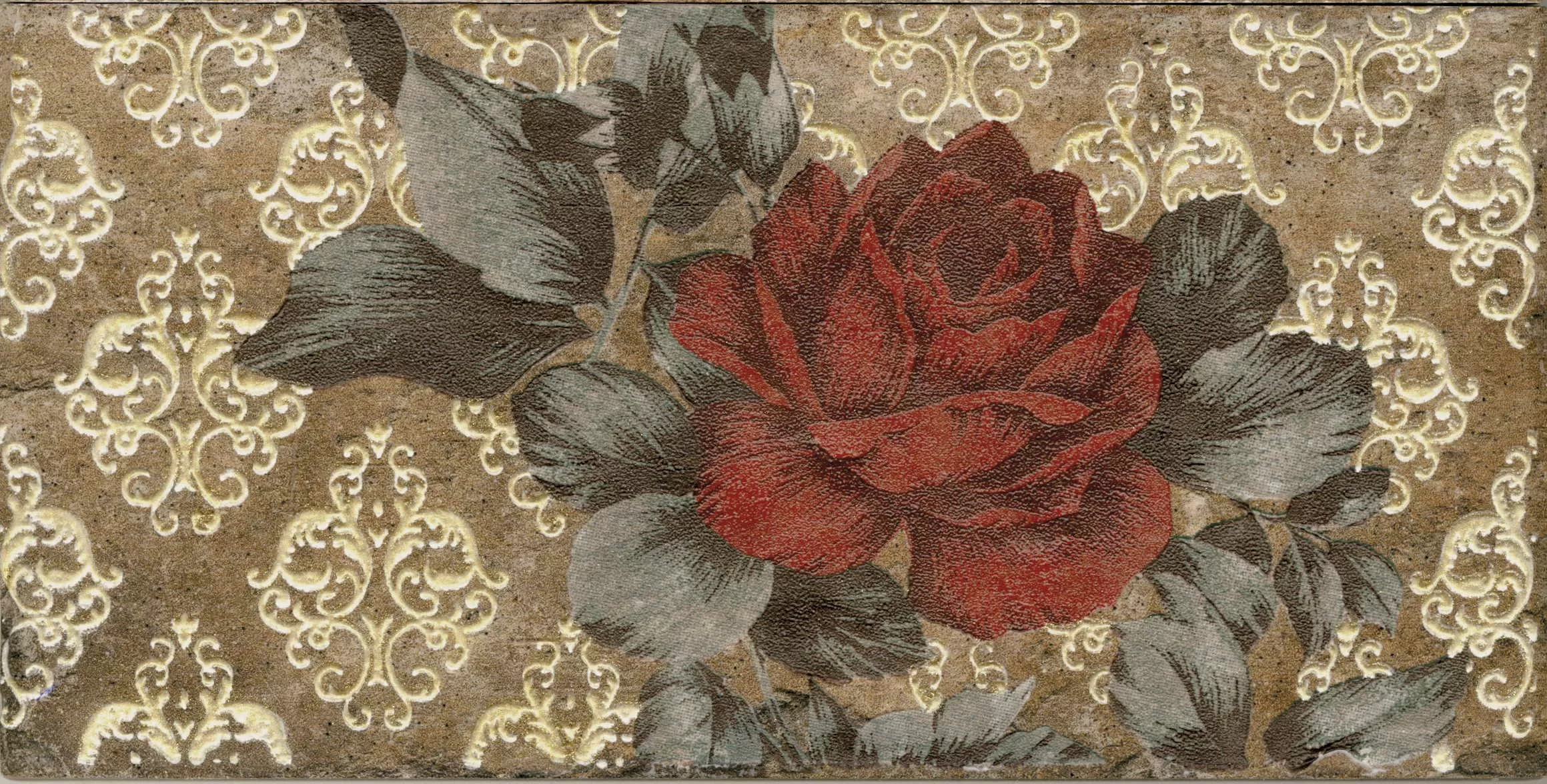 Керамогранит 1047608 Inserto Vintage Roses Old Chicago (комп/2шт) 10х20