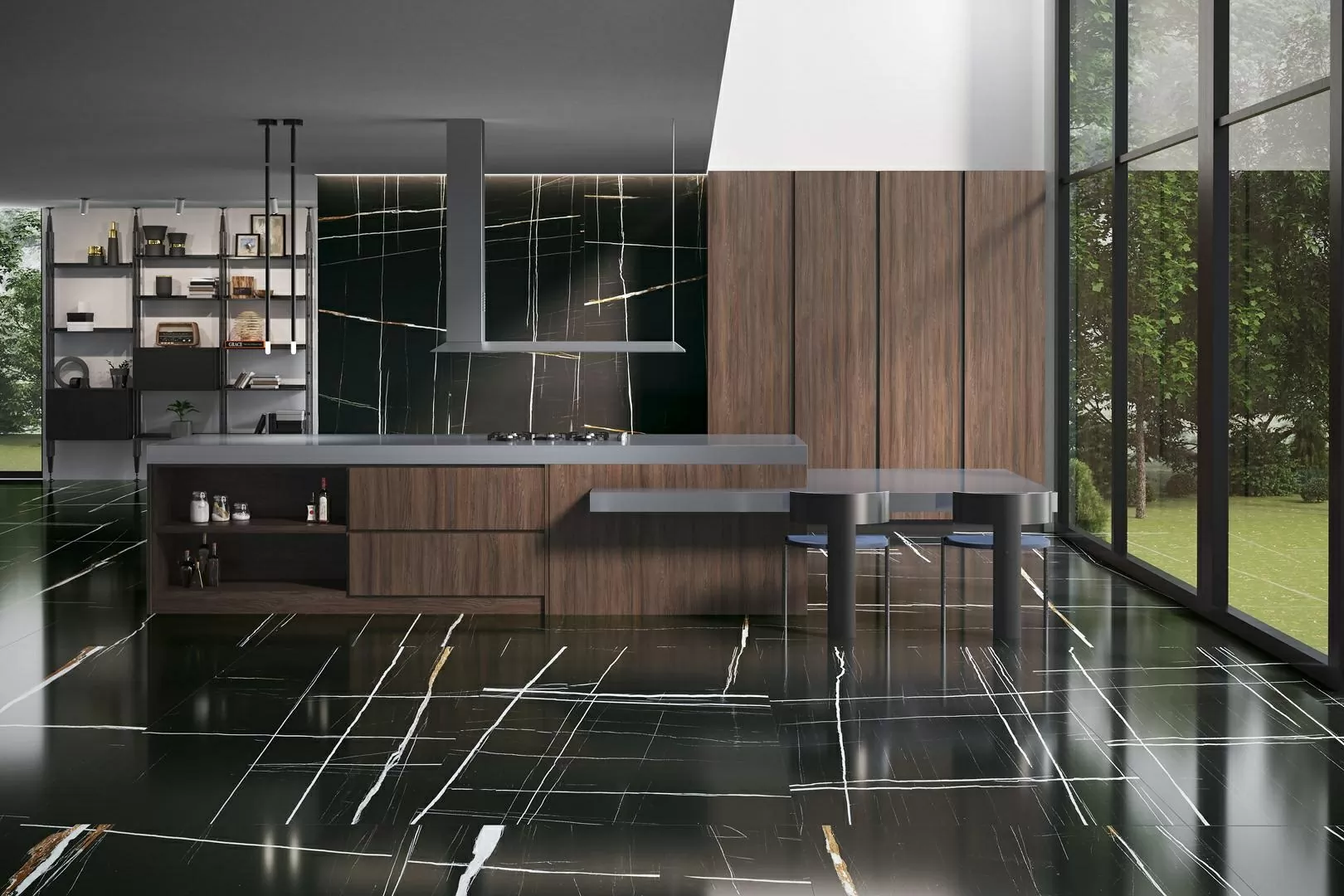 Керамогранит SG072902R6 Сахара Блэк обрезной лаппатированный 119.5x320х6