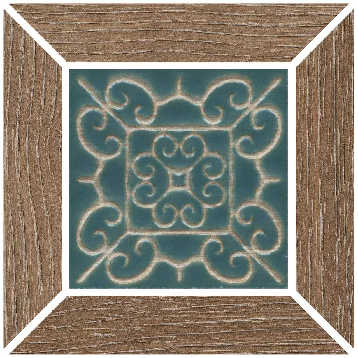 Керамогранит ID157 Вставка Тровазо наборный карамельный матовый 13x13x0,9