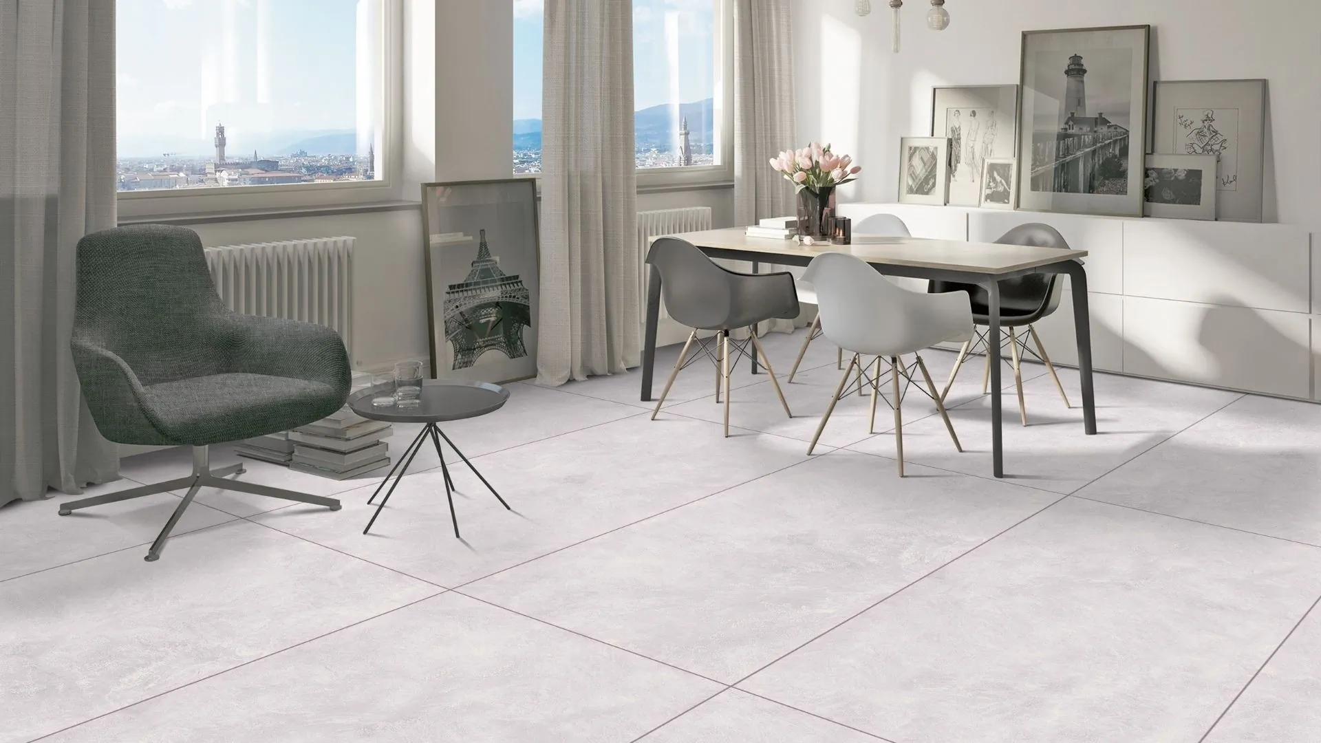 Керамогранит N12043 Concrete White Matt 120x120