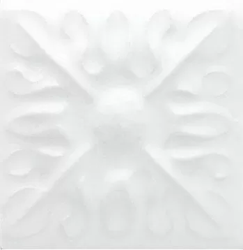 Плитка ADST4060 Taco Relieve Flor №2 Snow Cap 3x3