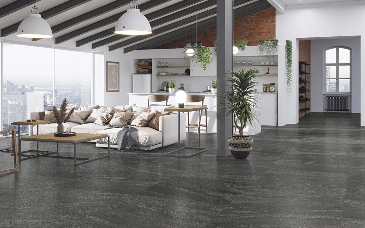 Керамогранит Slate Stone Anthracite RC Lap 100x100
