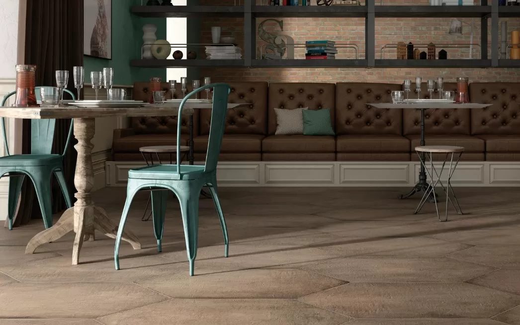 Керамогранит 173063 GEA ESSAGONA DECORO COLORI Caldi 40.9x47.2