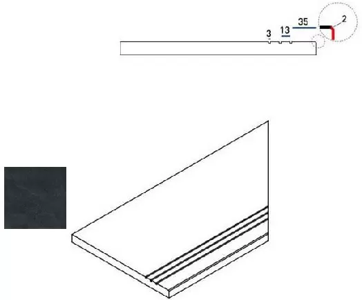 Керамогранит 620090000420 Titanio Bordo Grip DX 30x60