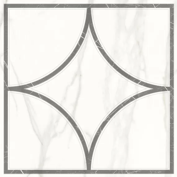 Керамогранит 7346-0002 Каррара Нова Декор Геометрия 45х45