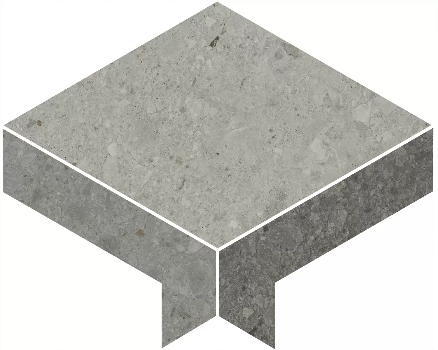 Керамогранит ID170 Декор Чеппо ди Гре 1 наборный матовый обрезной 30x24x0,9