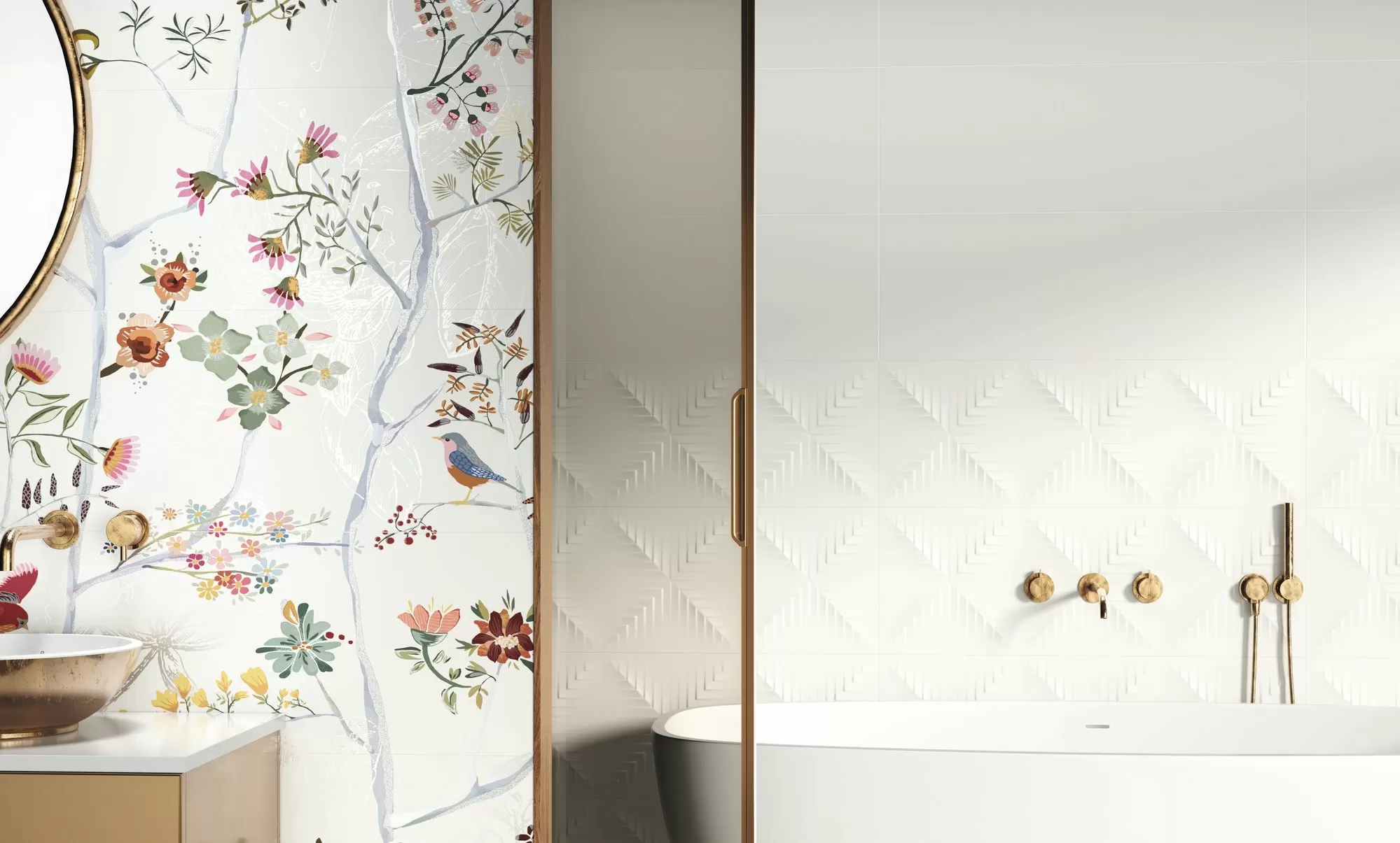 Плитка Панно Albi Blanco Garden 126,4x90